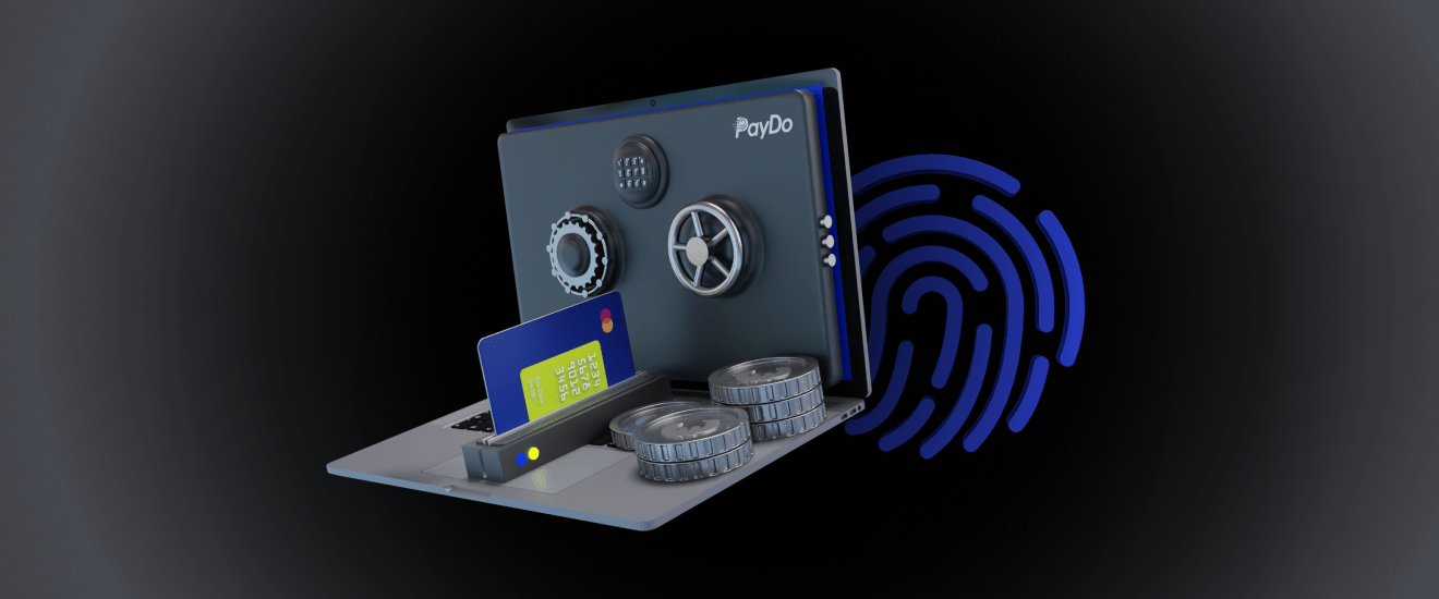 Vault and a digital fingerprint demonstrating how to avoid being affected by a phishing attack