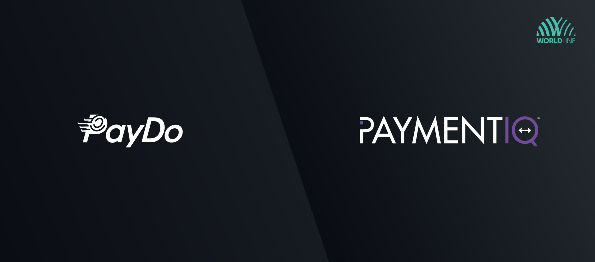 PayDo and PaymentIQ logos on a black background symbolizing PayDo and PaymentIQ integration