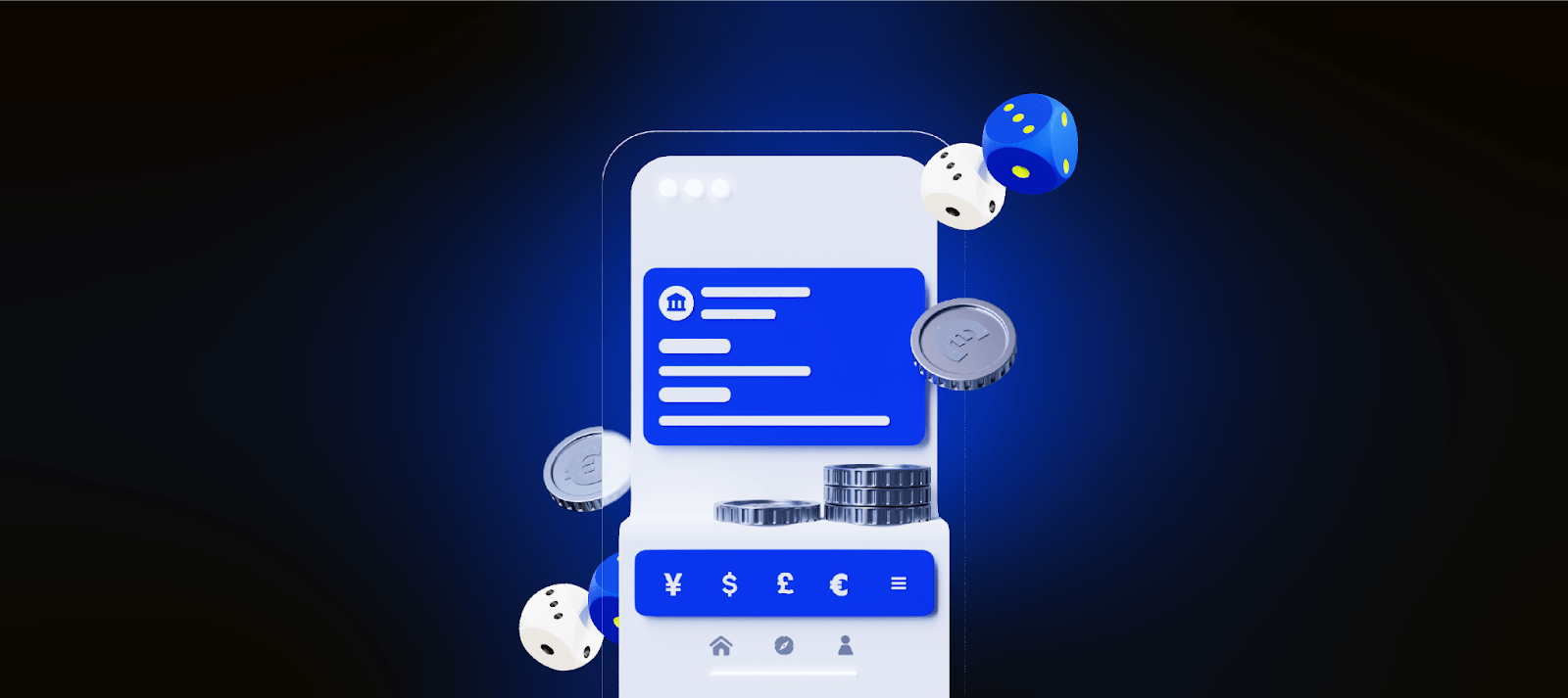 The image represents a mobile phone with coins flying from within it. Basically, the image shows what a digital wallet is.