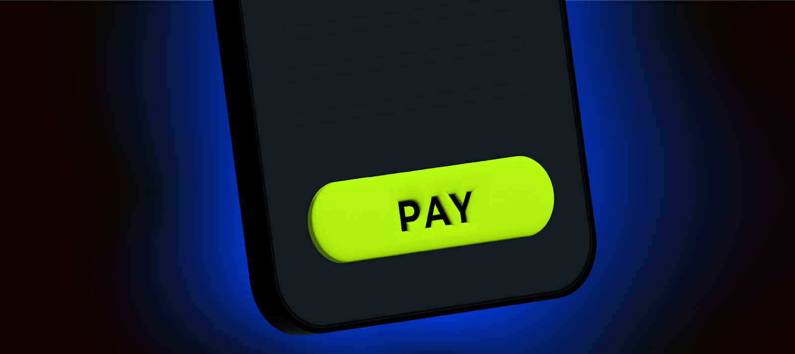 The image shows a lower side of the mobile phone with a "pay" button depicted. It shows a mobile payments method.