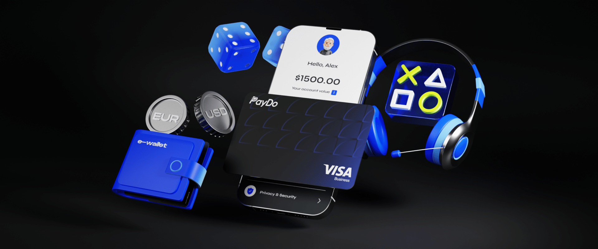Digital wallet and gaming icons representing iGaming payment gateways