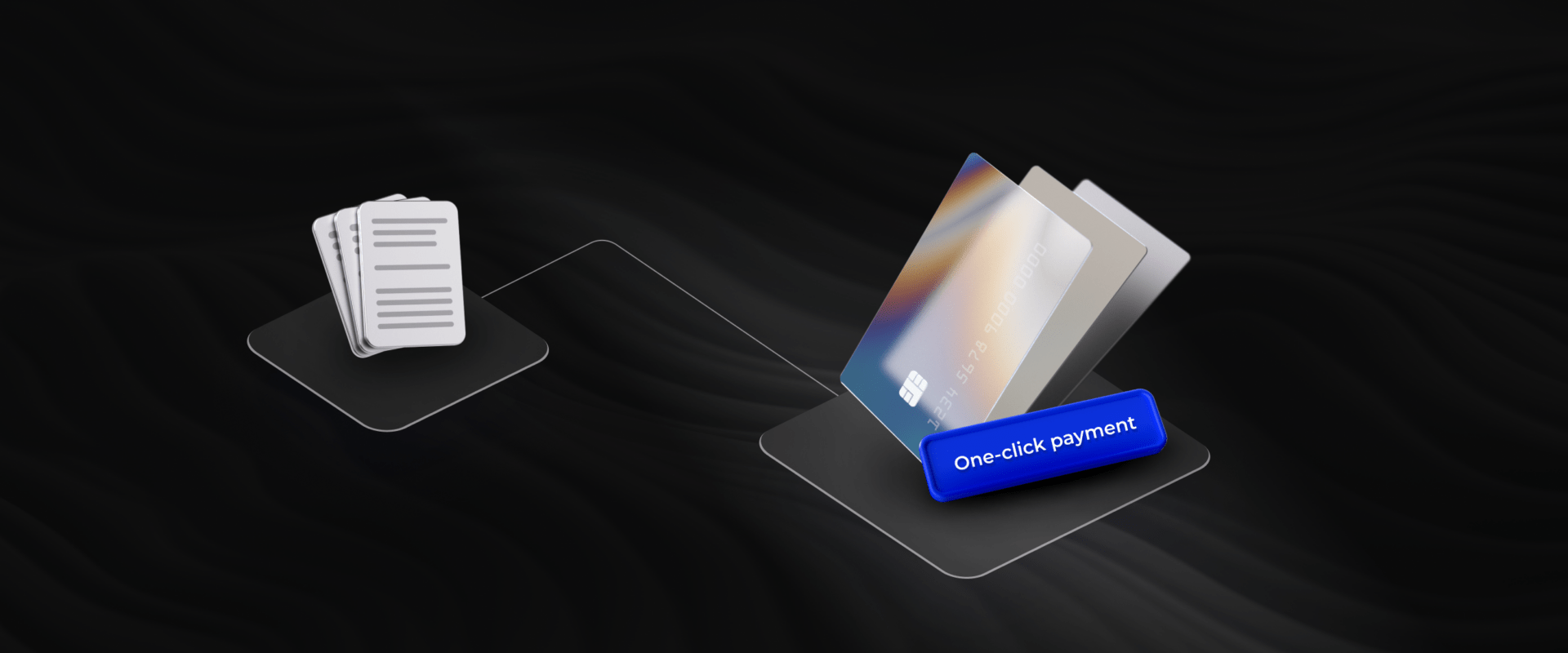 A graphic showing a transition from paper-based billing to digital payments via cloud technology.